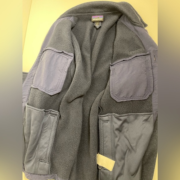 Patagonia Better Sweater Shirt Jacket Small Navy Blue Outdoors Stained - Picture 7 of 12